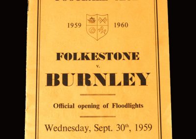 Burnley v Folkestone 30.09.1959