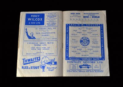 Burnley v Blackburn 17.10.1959