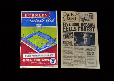Burnley v Notts Forrest 21.11.1959