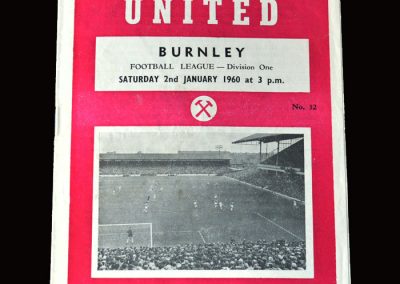 Burnley v West Ham 02.01.1960