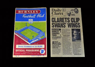 Burnley v Swansea 02.02.1960 (FA Cup Round 4 Replay)