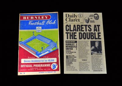 Burnley v Newcastle 06.02.1960