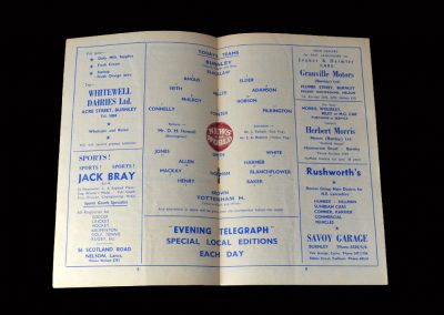 Burnley v Spurs 01.03.1960