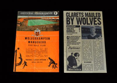 Burnley v Wolves 30.03.1960