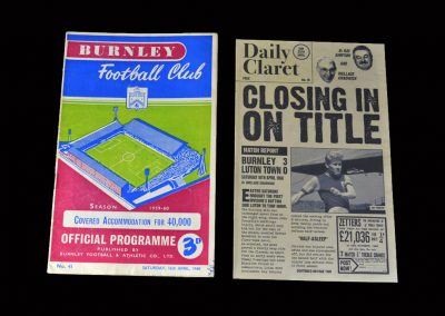 Burnley v Luton 16.04.1960