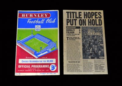 Burnley v Fulham 30.04.1960