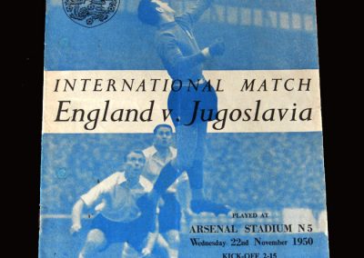 England v Yugoslavia 22.11.1950