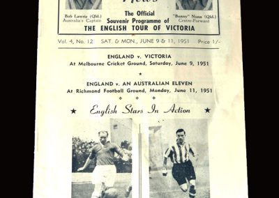 England v Victoria 09.06.1951 7-0 [& 6-1 v Australian X1]