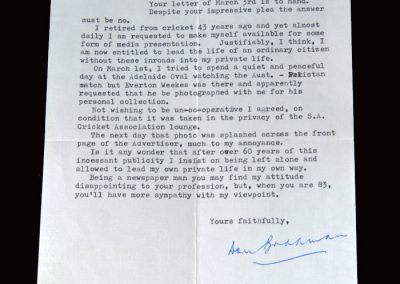 England v Australia 23.06.1951 (Bradman letter)