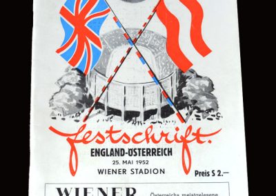 Austria v England 25.05.1952 (Wiener Issue)