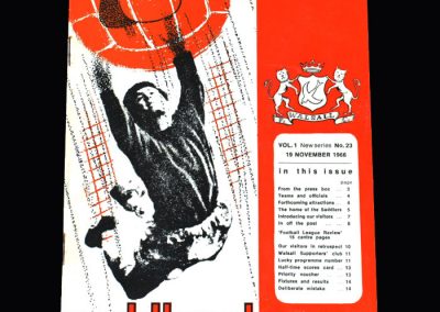 Middlesbrough v Walsall 19.11.1966