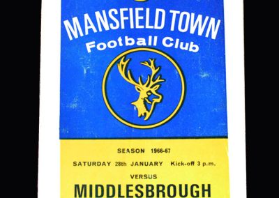 Middlesbrough v Mansfield 28.01.1967 (FA Cup Round 3)