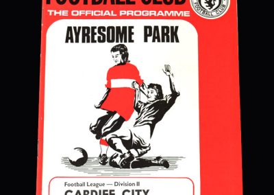 Middlesbrough v Cardiff 17.11.1973