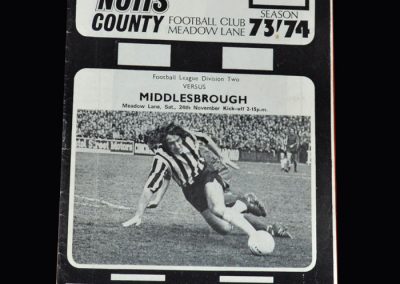 Middlesbrough v Notts County 24.11.1973