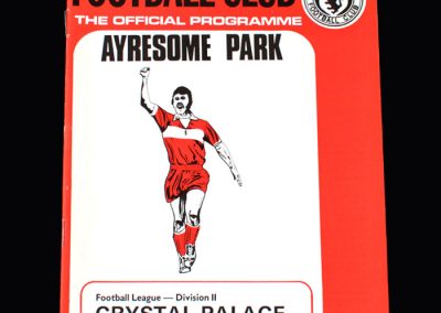 Middlesbrough v Crystal Palace 29.12.1973