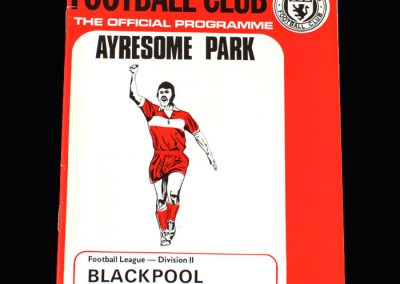 Middlesbrough v Blackpool 09.02.1974