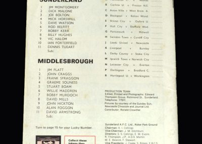 Middlesbrough v Sunderland 02.03.1974
