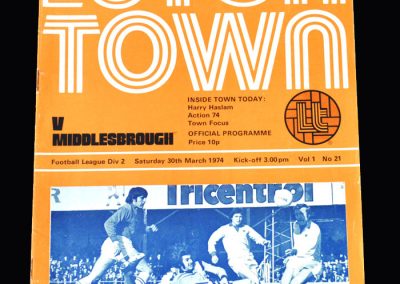 Middlesbrough v Luton 30.03.1974
