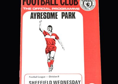 Middlesbrough v Sheff Wed 20.04.1974