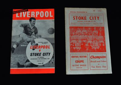Liverpool v Stoke 26.12.1963 | Liverpool v Stoke 28.12.1963 (postponed)