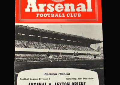 Orient v Arsenal 15.12.1962