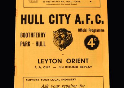 Orient v Hull 19.02.1963 (FA Cup 3rd Round Replay)