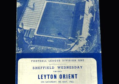 Orient v Sheff Wed 04.05.1963