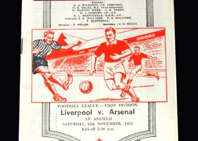 Arsenal v Liverpool 15.11.1952