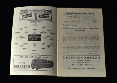 Arsenal v Sunderland 03.01.1953