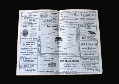 Burton Albion v Port Vale 05.12.1966 (Friendly appearance for Burton against Stanley Matthews' Port Vale)