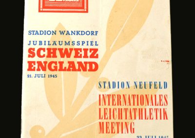 Switzerland v England 21.07.1945 3-1
