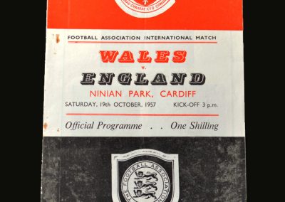 Wales v England 19.10.1957
