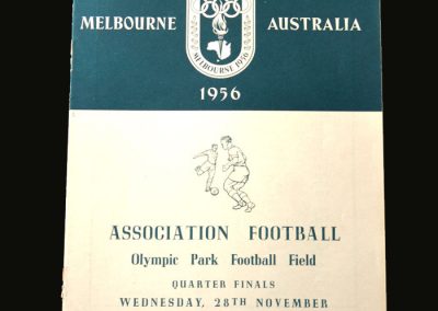 Yugoslavia v USA 28.11.1956 | USSR v Indonesia 29.11.1956 | USSR v Indonesia 01.12.1956 | Bulgaria v Great Britain 30.11.1956 | Australia v India 01.12.1956
