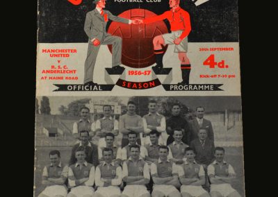 Man Utd v Anderlecht 26.09.1956 (European Cup preliminary round 2nd leg) 10-0!