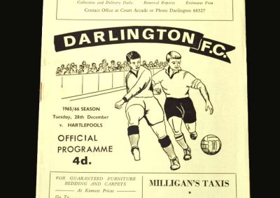 Darlington v Hartlepools 28.12.1965 (Local Derby)