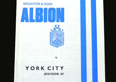 Brighton v York 03.11.1973 (10,000 on the gate)