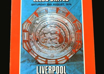 Leeds v Liverpool 10.08.1974 (Charity Shield)