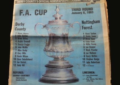 Derby v Forest 08.01.1983 (FA Cup 3rd Round - Taylor v Clough)