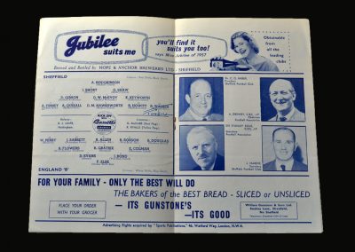 Sheffield v England B 23.10.1957