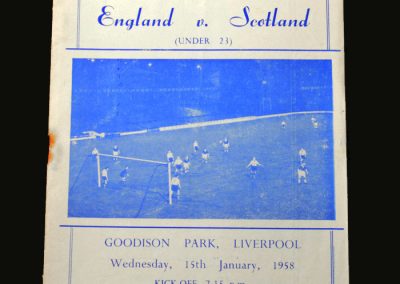 England v Scotland 15.01.1958 (Under 23)