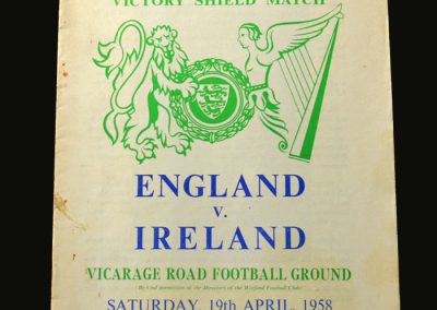 England Schools v Ireland Schools 19.04.1958