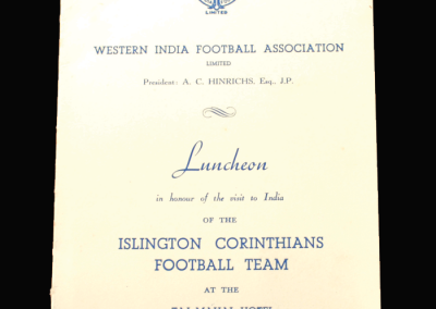 Lunch menu Bombay 11.11.1937