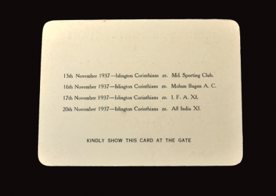 Entrance card (4 Games) 13/20.11.1937