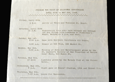 San Francisco itinerary 29.04.1938