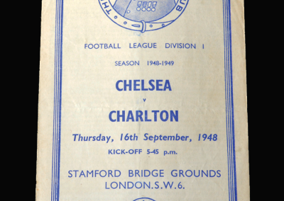 Charlton v Chelsea 16.09.1948