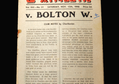 Charlton v Bolton 13.11.1948