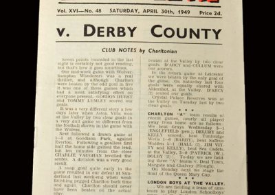 Charlton v Derby 30.04.1949