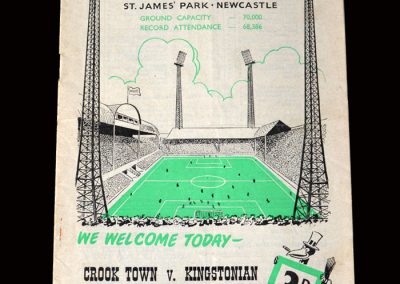 Crook Town v Kingstonian 12.03.1960 (FA Amateur Cup Semi Final)