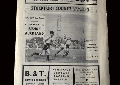 Stockport v Bishop Auckland 26.11.1960 (FA Cup 2nd Round)
