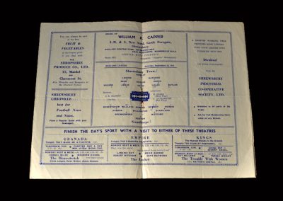 Shrewsbury v Scunthorpe 13.09.1947 (Hapgood for Shrewsbury)